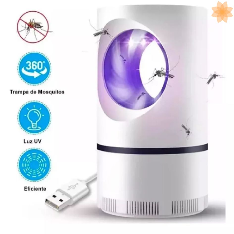 Trampa Lámpara Led Luz UV Mata Mosquitos